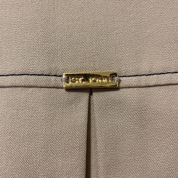 St. John Sport by Marie Gray tan jacket with front snaps. - Picture 3 of 4